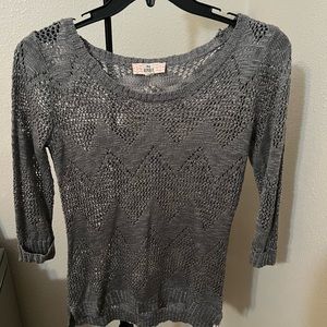 Gray Lace Sweatshirt